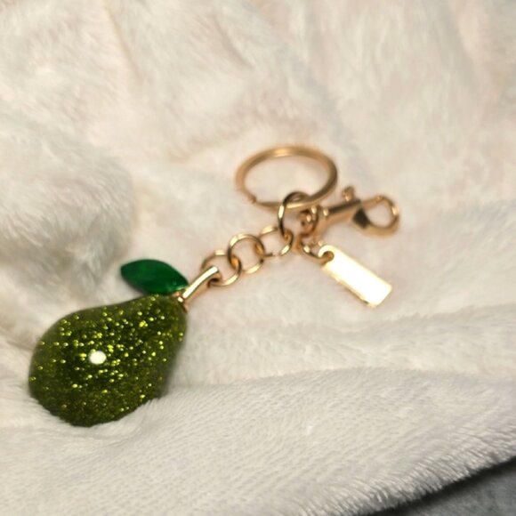 Glittery Green Pear Keychain/Bag Charm - Picture 1 of 5